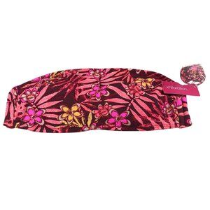 Xhilaration Womens Size Large Bikini Swim Top Tropical Print Red Pink New